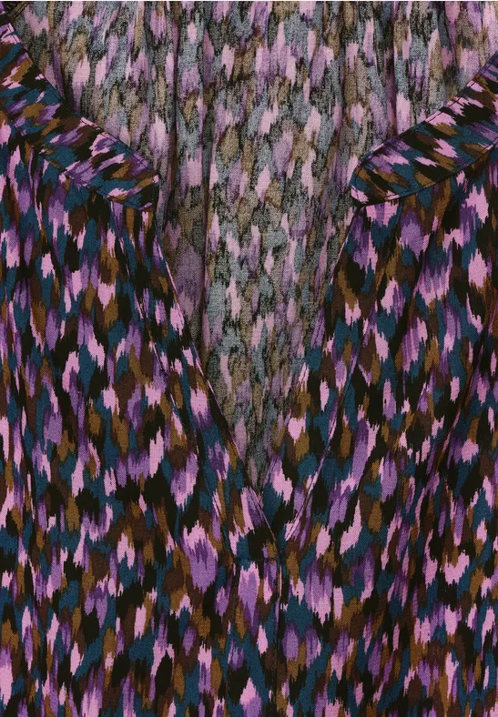 Raglan Bluse mit Muster atlantic blue