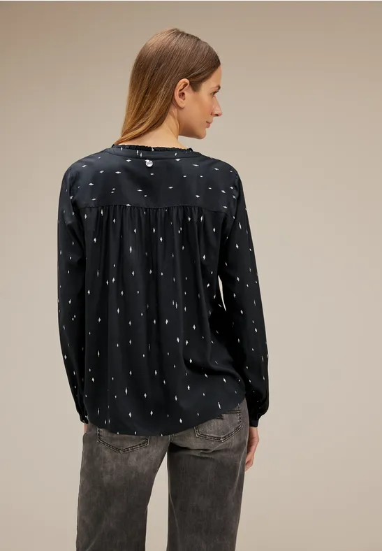Tunikabluse mit Rüschen Black