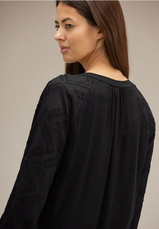 Chiffonbluse Black