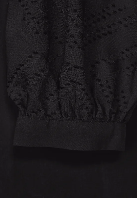 Chiffonbluse Black
