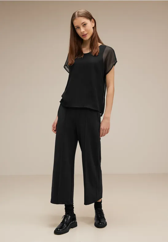 Chiffon Partybluse Black