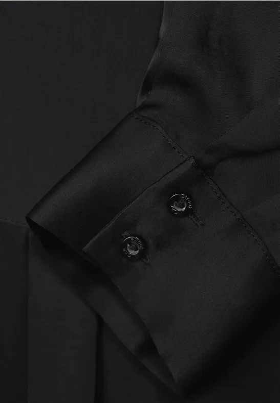 Viskose Hemdbluse Black