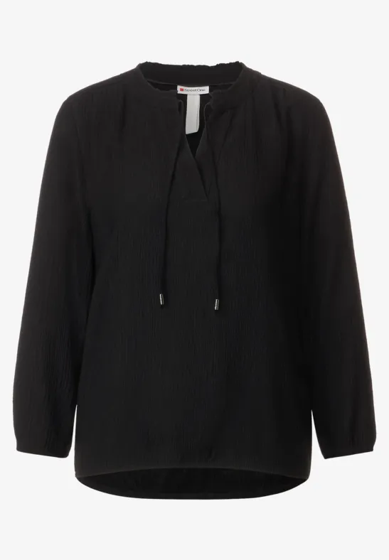 Tunikabluse mit Rüschen Black