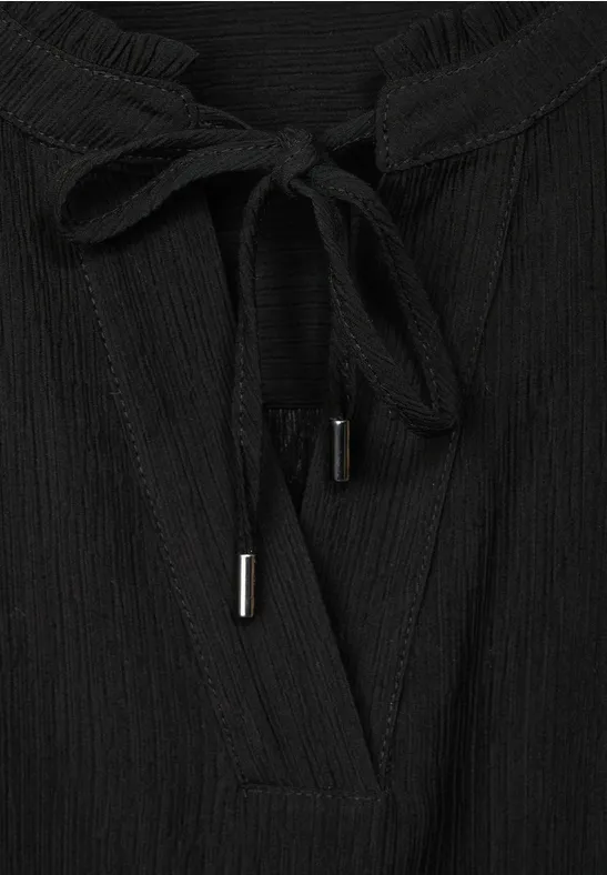 Tunikabluse mit Rüschen Black