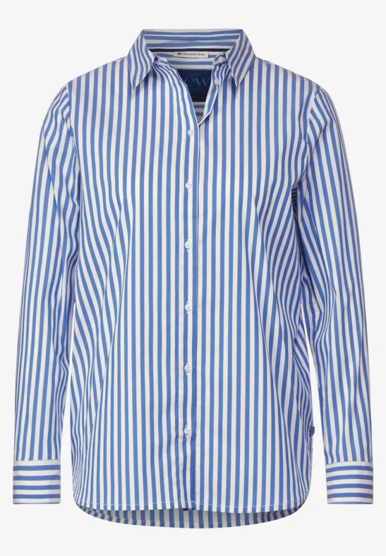 Streifen Hemdbluse fresh intense gentle blue