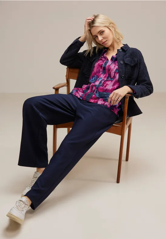 Tunikabluse mit Print bright cozy pink