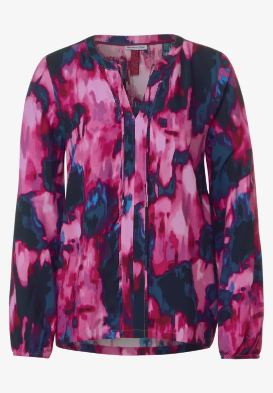 Tunikabluse mit Print bright cozy pink