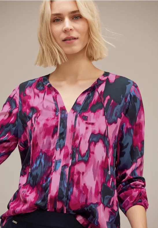 Tunikabluse mit Print bright cozy pink