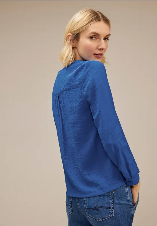 Bluse mit Raffung fresh intense gentle blue