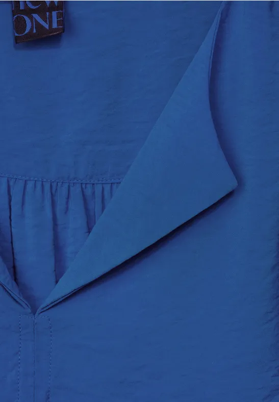 Bluse mit Raffung fresh intense gentle blue