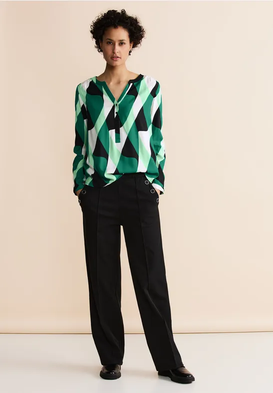 Viskose Bluse mit Print fresh spring green