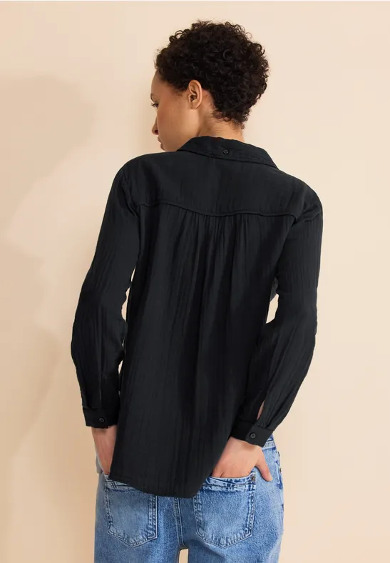 Mousseline shirtblouse Black