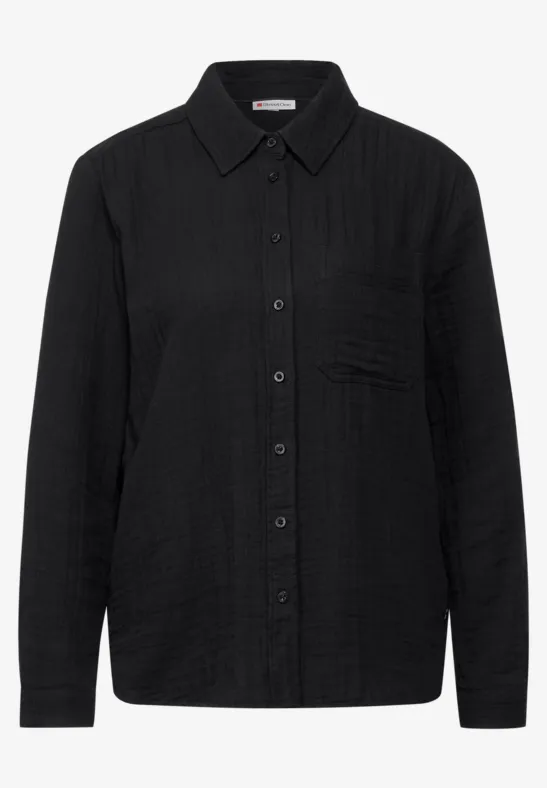 Mousseline shirtblouse Black