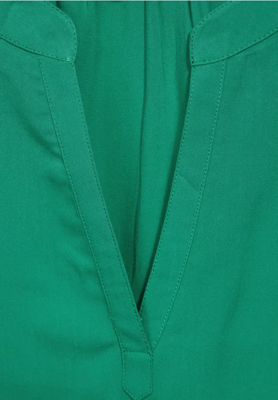 Blusenshirt in Unifarbe fresh spring green