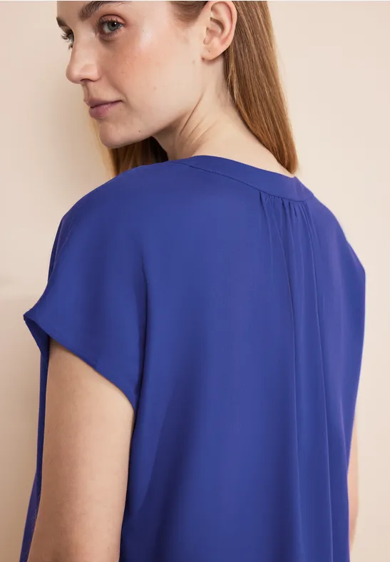 Viskose Blusenshirt intense royal blue