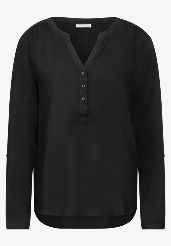 Blouse de base en couleur unie Black
