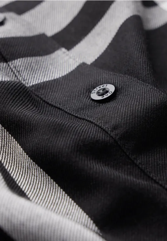 Blouse longue à carreaux Black