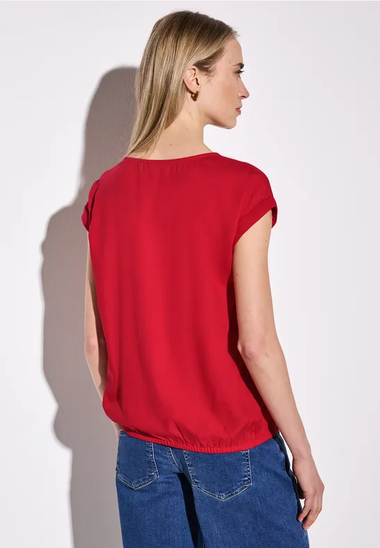 Blouse en couleur unie glory red