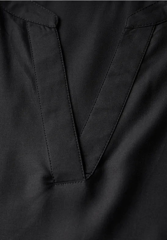 Blouse en couleur unie Black
