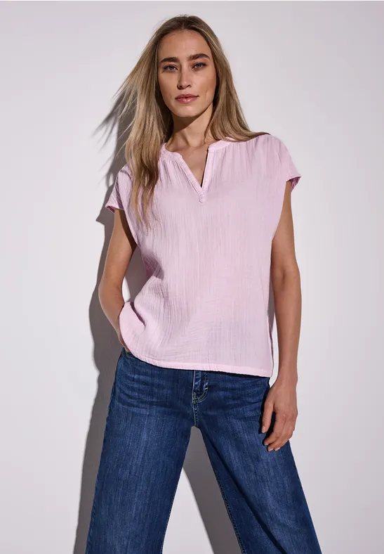 Musselin-Bluse fresh rose