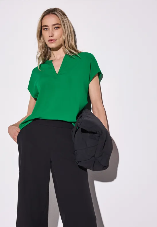 Blouse en couleur unie glowing green