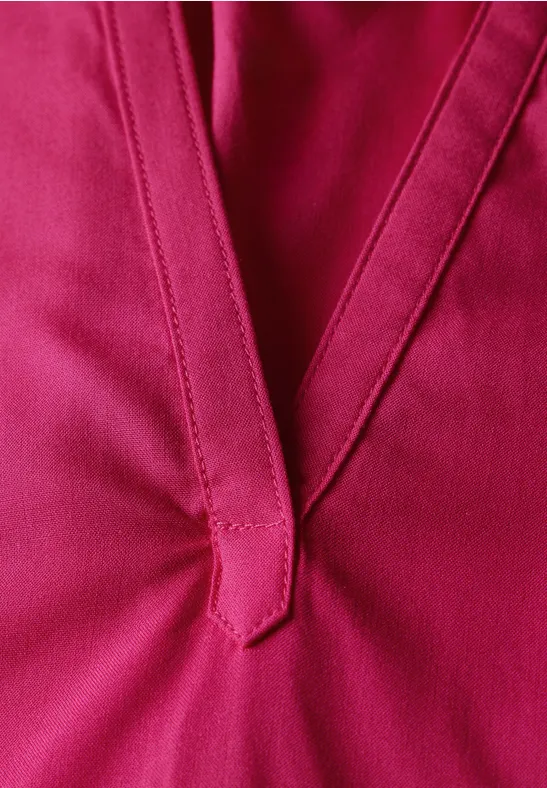 Bluse in Unifarbe juicy berry