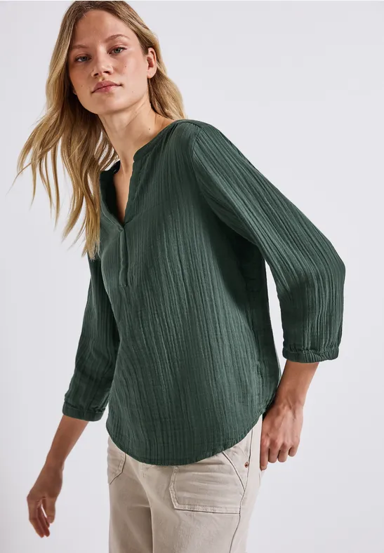 Musselin Tunika mid green