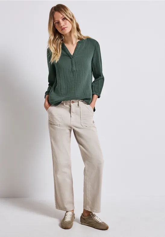 Musselin Tunika mid green