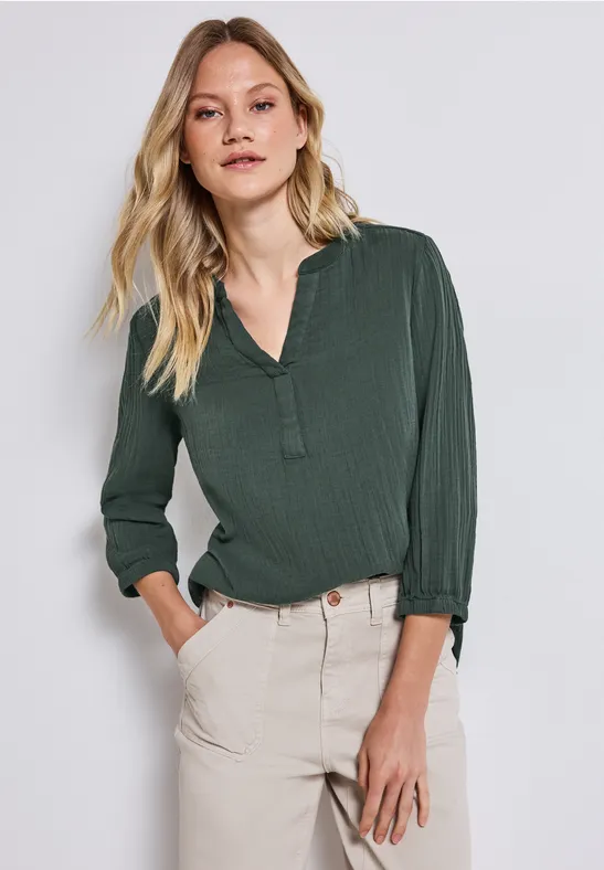 Musselin Tunika mid green
