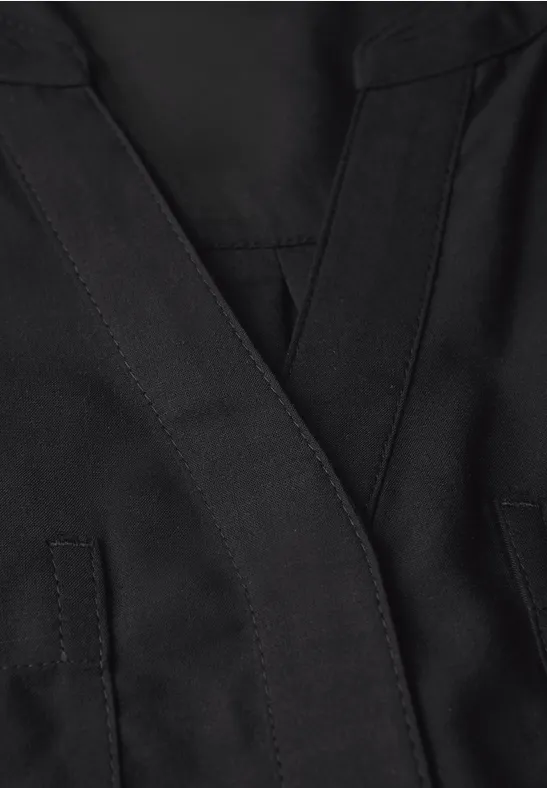Blusentop mit Brusttaschen Black