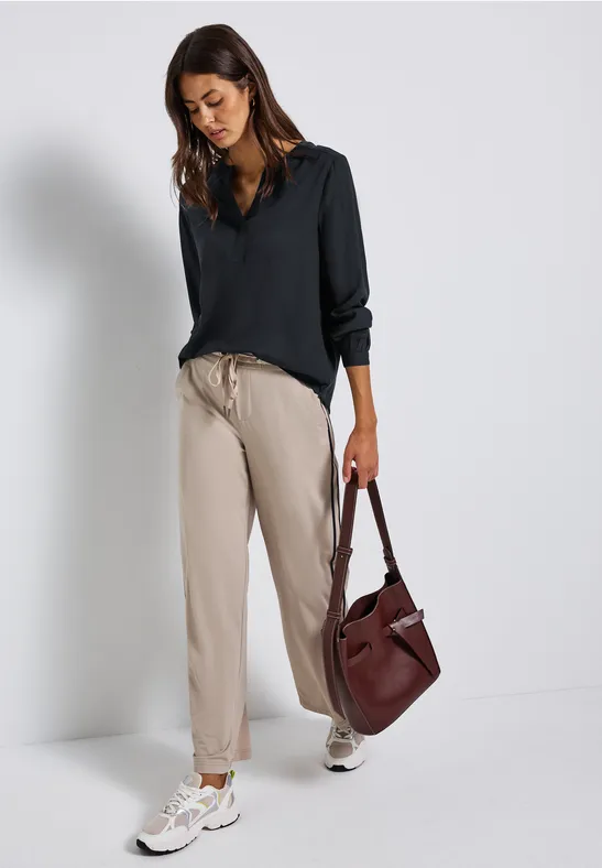 Split Neck Tunika dark blue