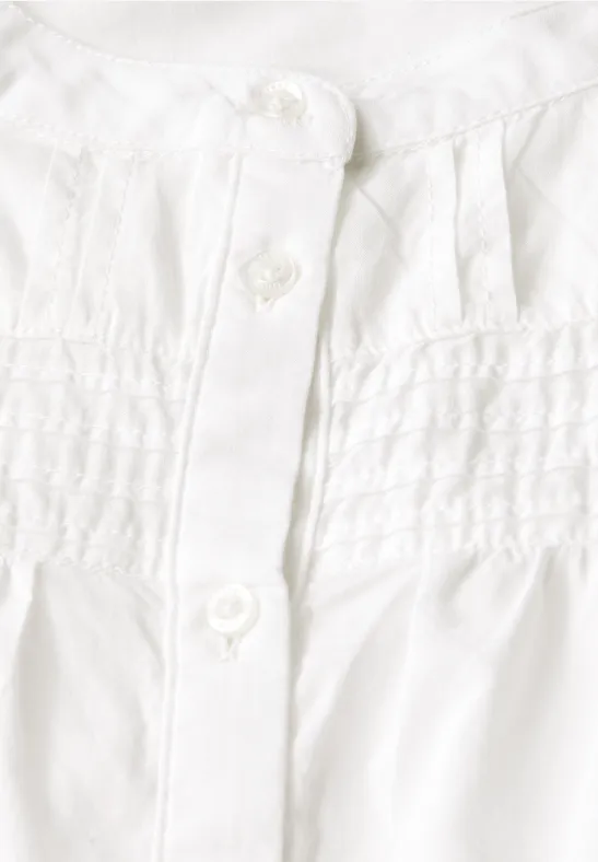 Baumwollbluse mit Details off white