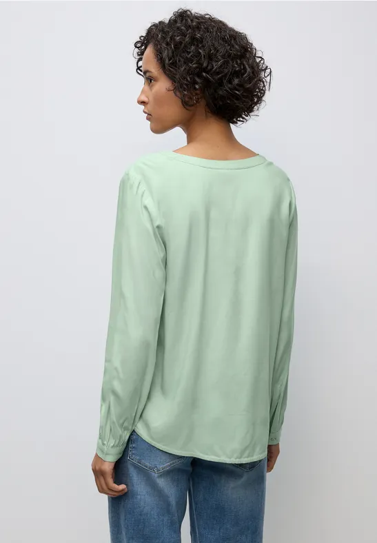 Tuniek met gespleten hals serene green