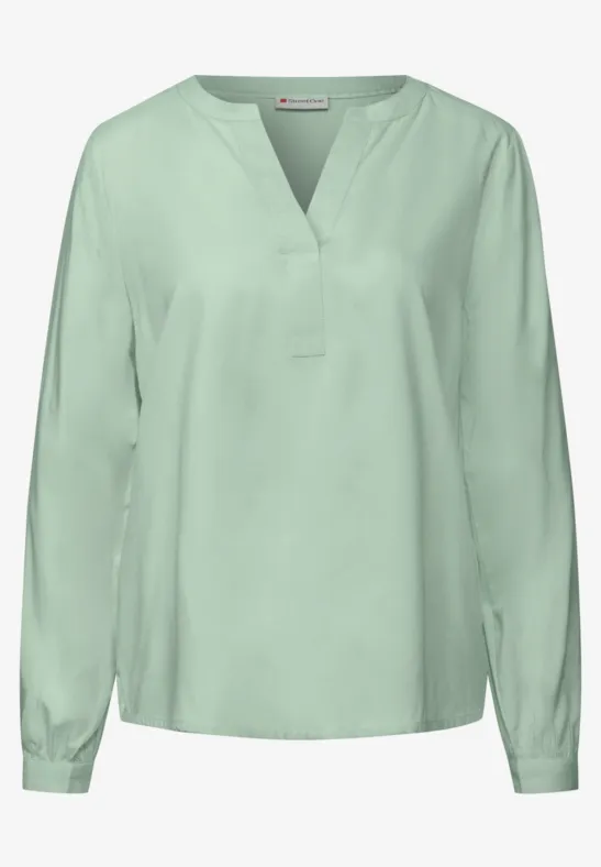 Tuniek met gespleten hals serene green