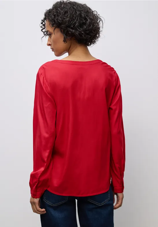 Tuniek met gespleten hals racing red