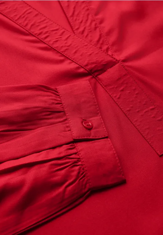Tuniek met gespleten hals racing red