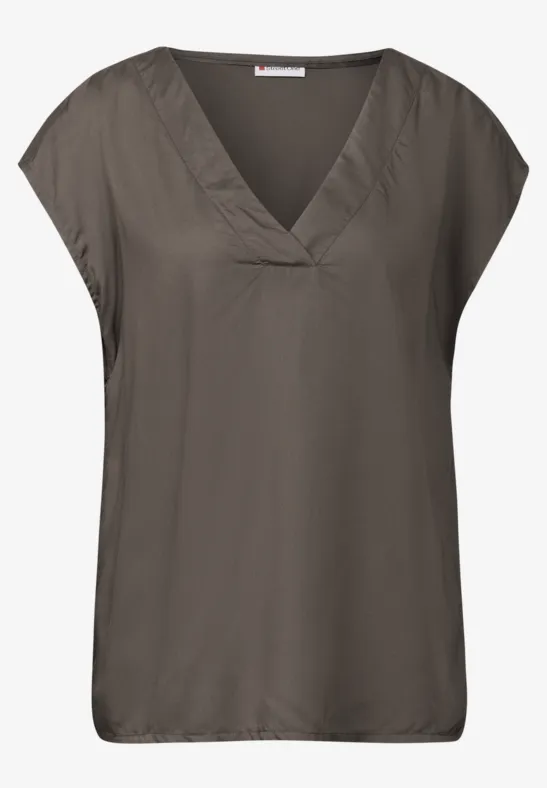 V-hals blouse shirt nomad brown