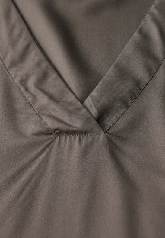 V-hals blouse shirt nomad brown