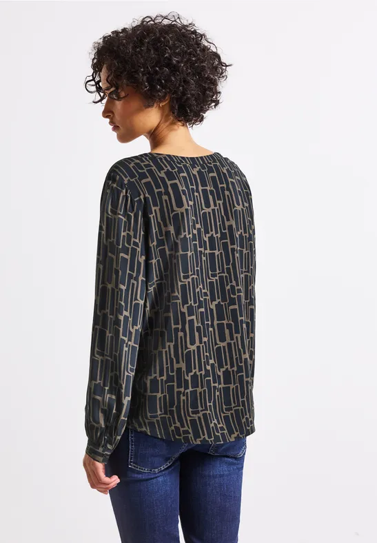 Blouse à motifs deepwater blue