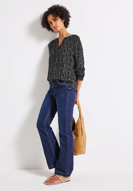 Blouse à motifs deepwater blue