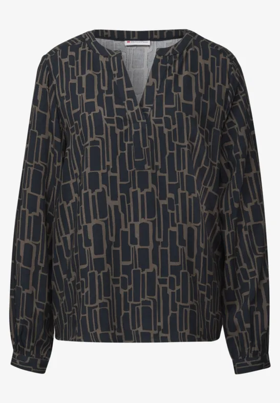 Blouse à motifs deepwater blue