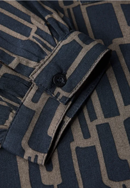 Blouse à motifs deepwater blue