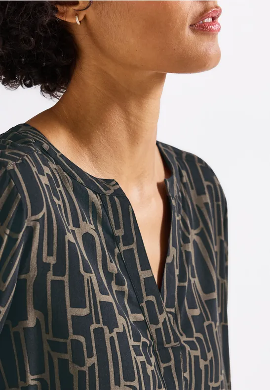 Blouse à motifs deepwater blue