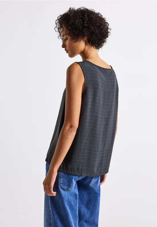 Top chemisier à motifs deepwater blue