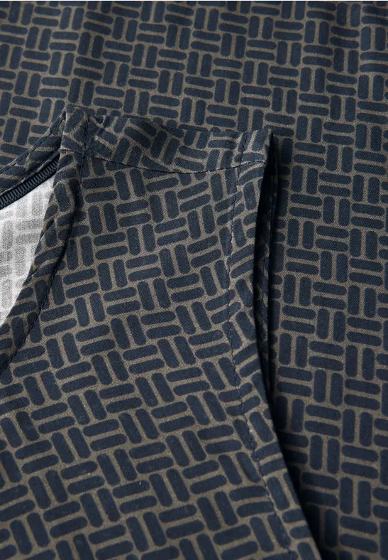 Top chemisier à motifs deepwater blue
