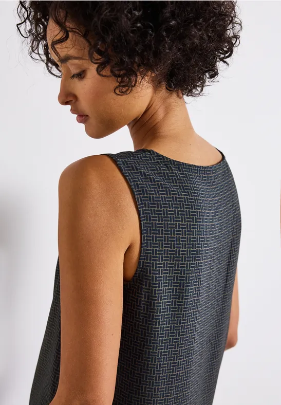 Top chemisier à motifs deepwater blue