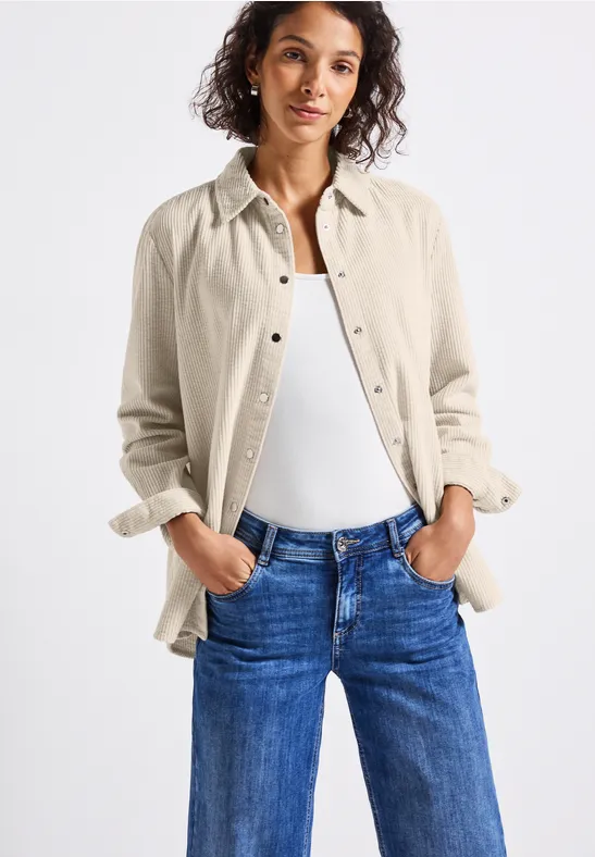 Koord lange blouse malted beige