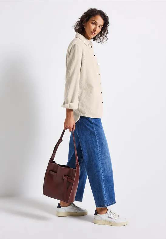 Koord lange blouse malted beige