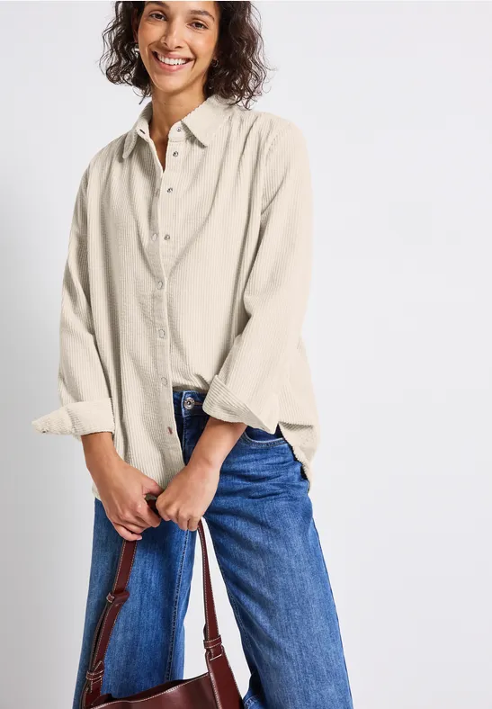 Koord lange blouse malted beige