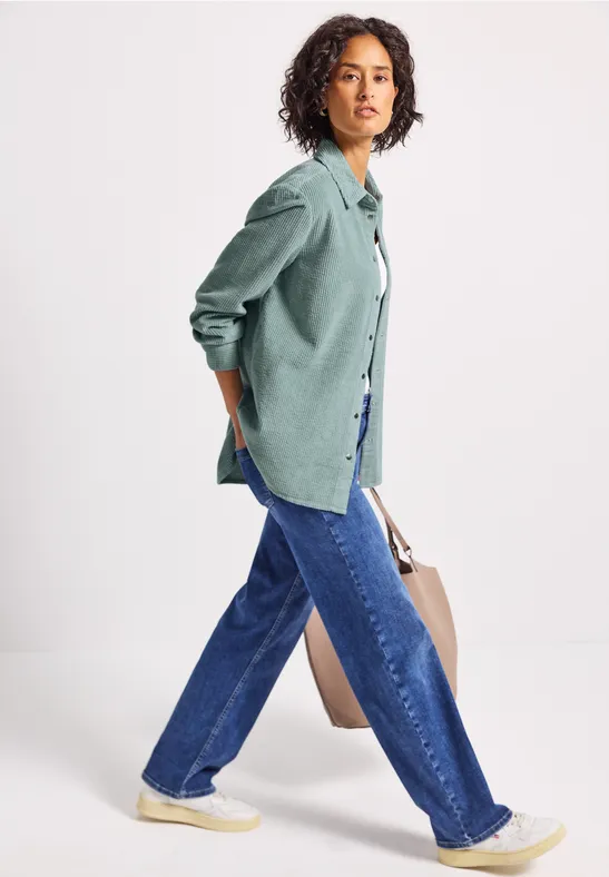 Koord lange blouse arona blue